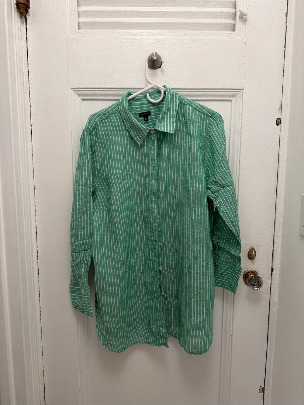 Green Striped Button-Up Shirt - Classic Fit